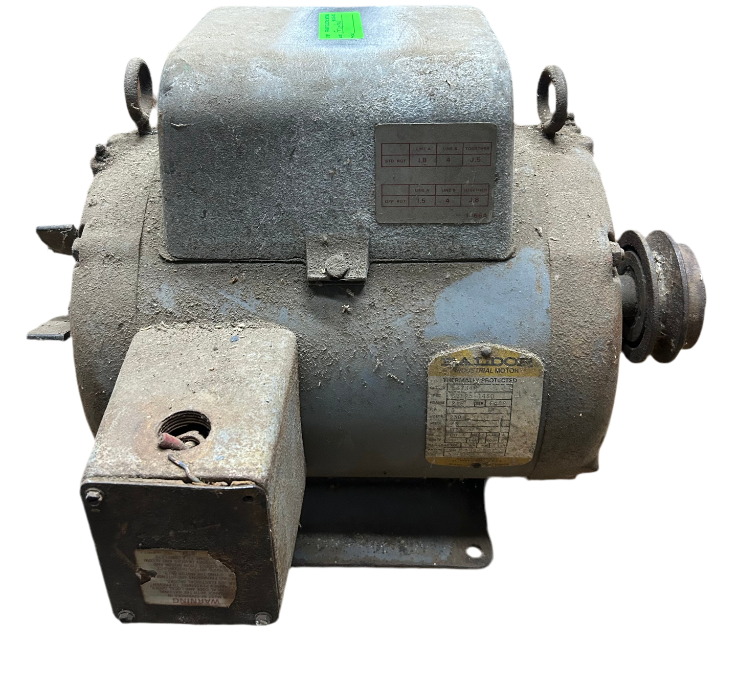U167- 3 HP 1725RPM 230V Baldor TEFC