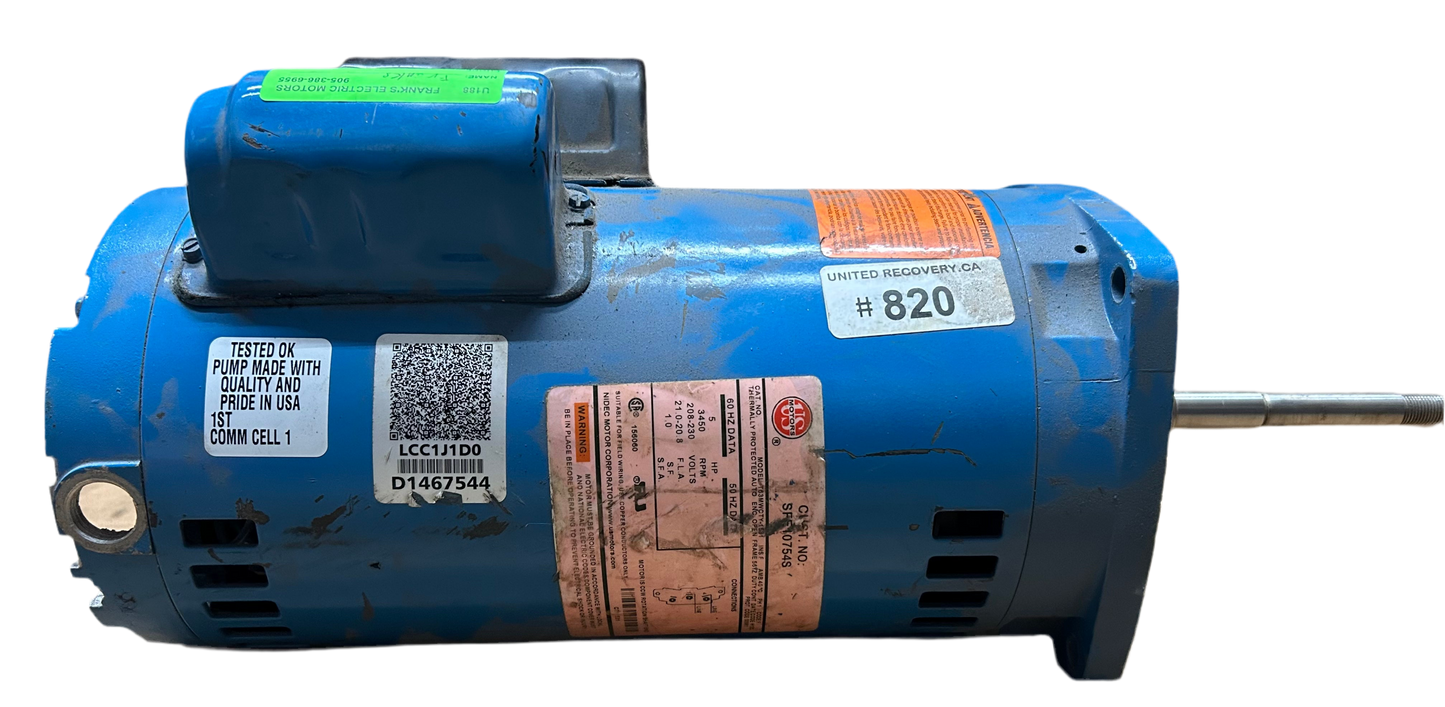 U188 - 5 HP 3450RPM 208-230V US Motor/Goulds Pump ODP