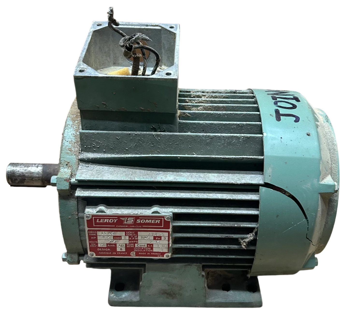 U151 - 1 1/2 HP 1760RPM 575V Leroy Somer TEFC