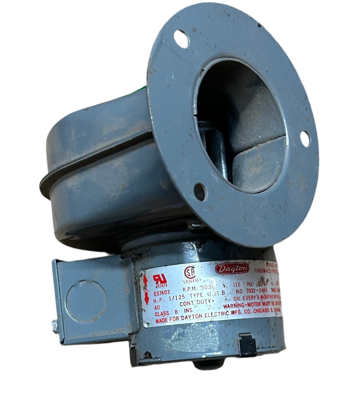 U170 - 1/125 HP 3030RPM 115V Dayton