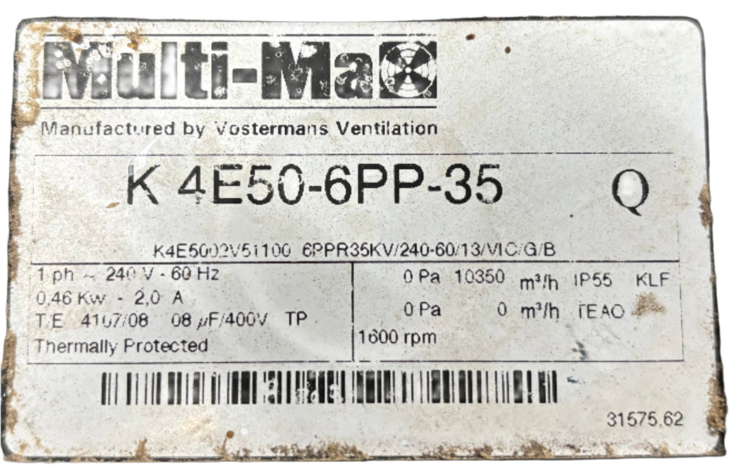 U228 - 240V Fan Motor