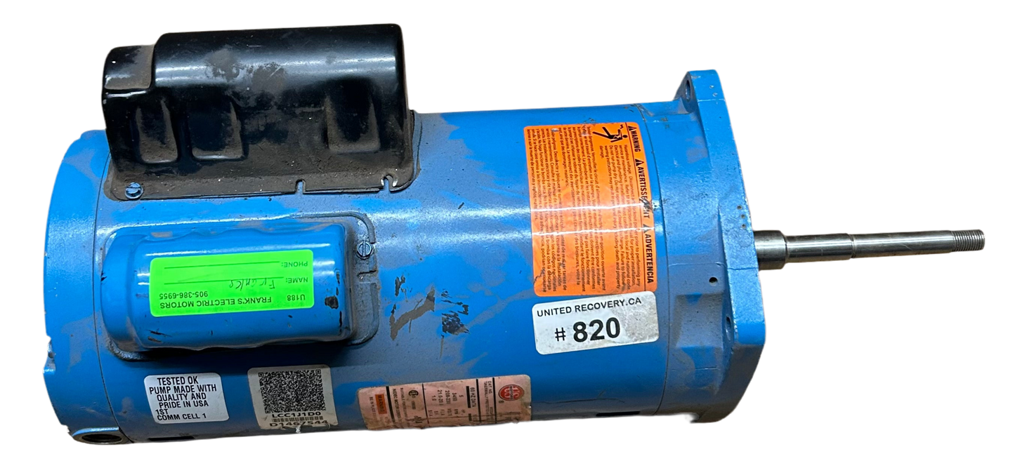 U188 - 5 HP 3450RPM 208-230V US Motor/Goulds Pump ODP