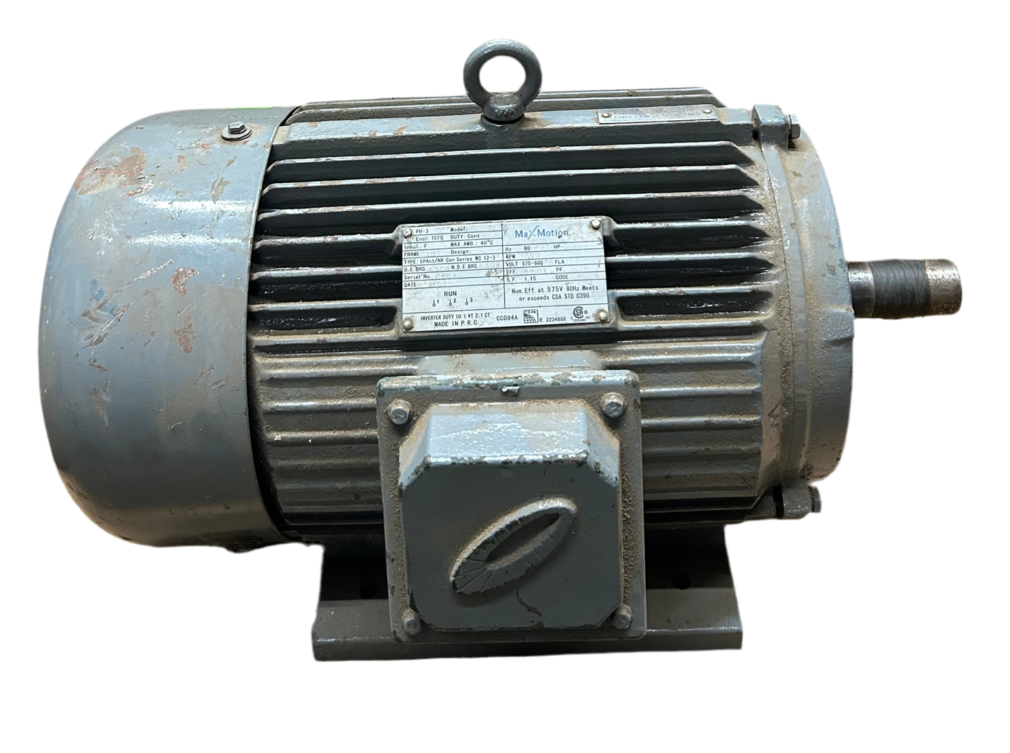 U157 - 10 HP 1760RPM 575-600V Max Motion TEFC