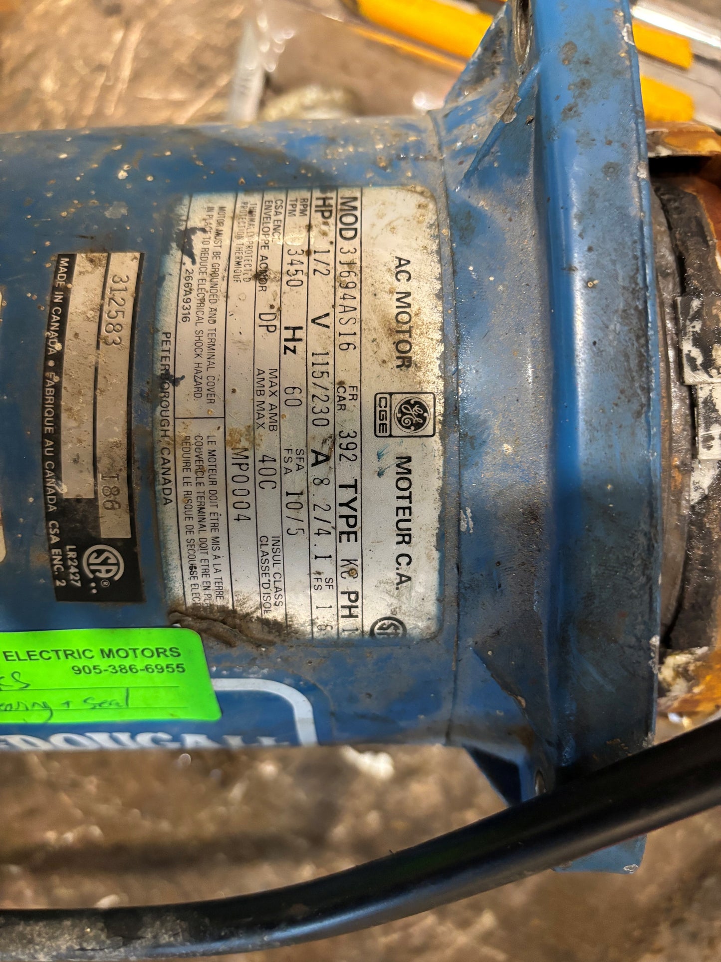U327 - 1/2HP 115/230V