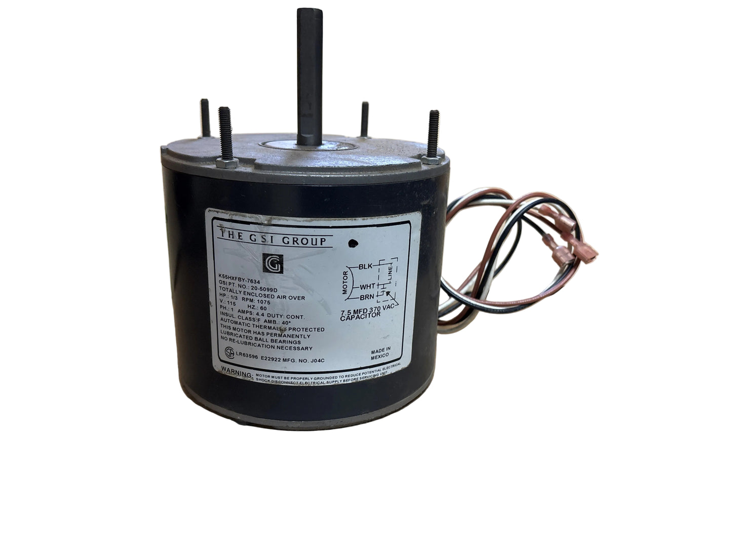 U389 - 1/3HP 115V 4.4AMPS