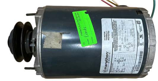 U95 - 1/3 HP 1725RPM 115V Marathon ODP 2 Speed Belted Fan Motor