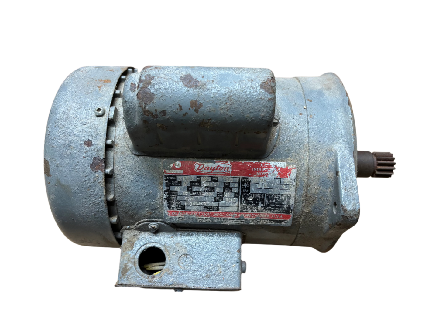U92 - 1/2 HP 1725RPM 115/230V Dayton TEFC