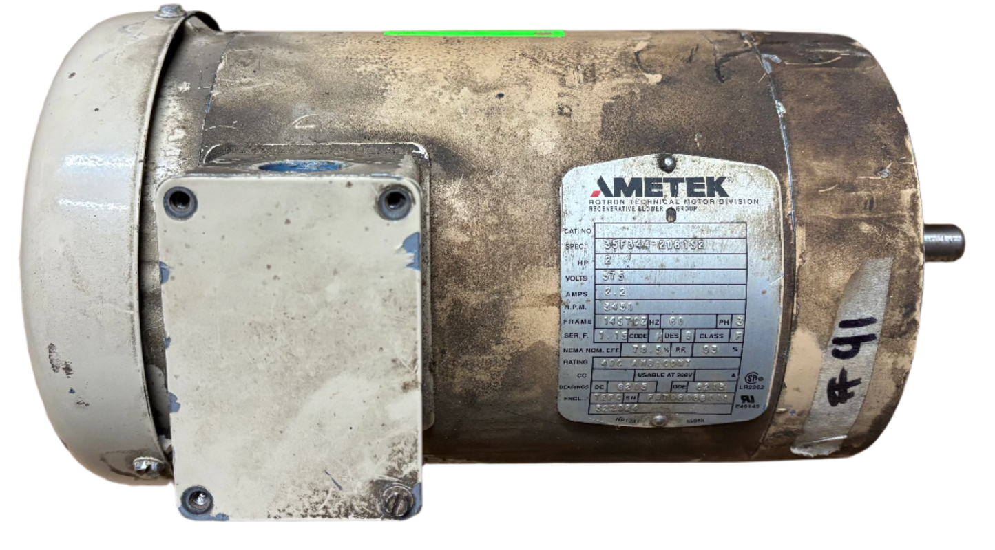 U41 - 2 HP 3450RPM 575V AMETEK TEFC
