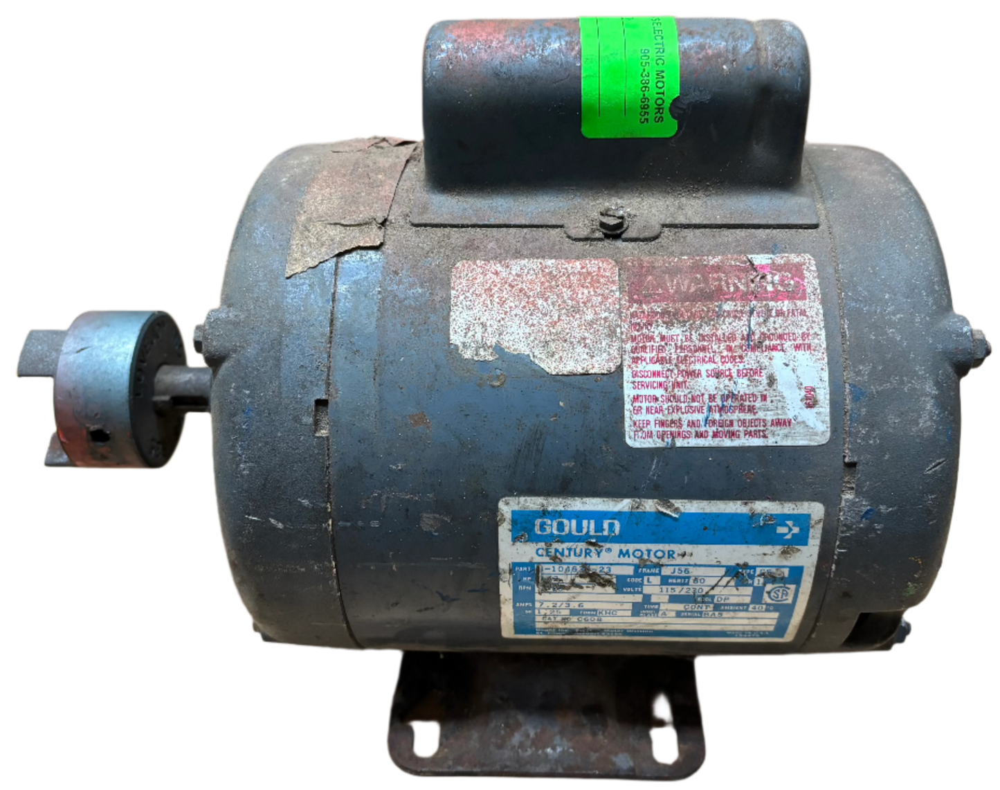 U102 - 1/2 HP 1725RPM 115/230V Goulds ODP
