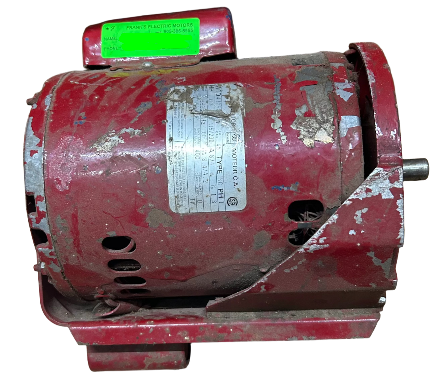 U8 - 1/2 HP 1725RPM 115/230V  ODP