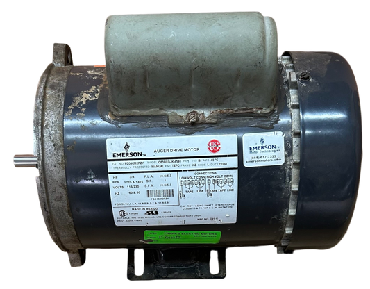 U121 - 3/4 HP 1725RPM 115/230V Emerson TEFC Auger