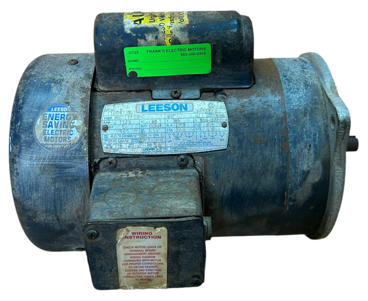U125 - 1 HP 1725RPM 115/208-230V Leeson TEFC Auger