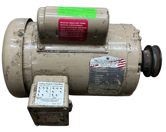 U113 - 1 HP 1725RPM 115/230V Baldor TEFC