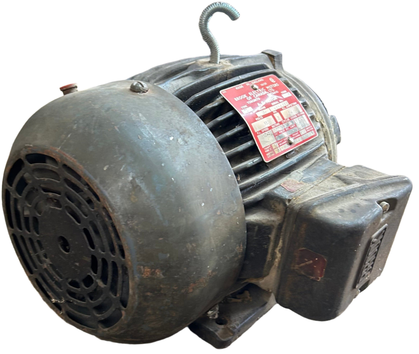 U280 - 2 HP 1740RPM 550V Brook Electric TEFC Motor