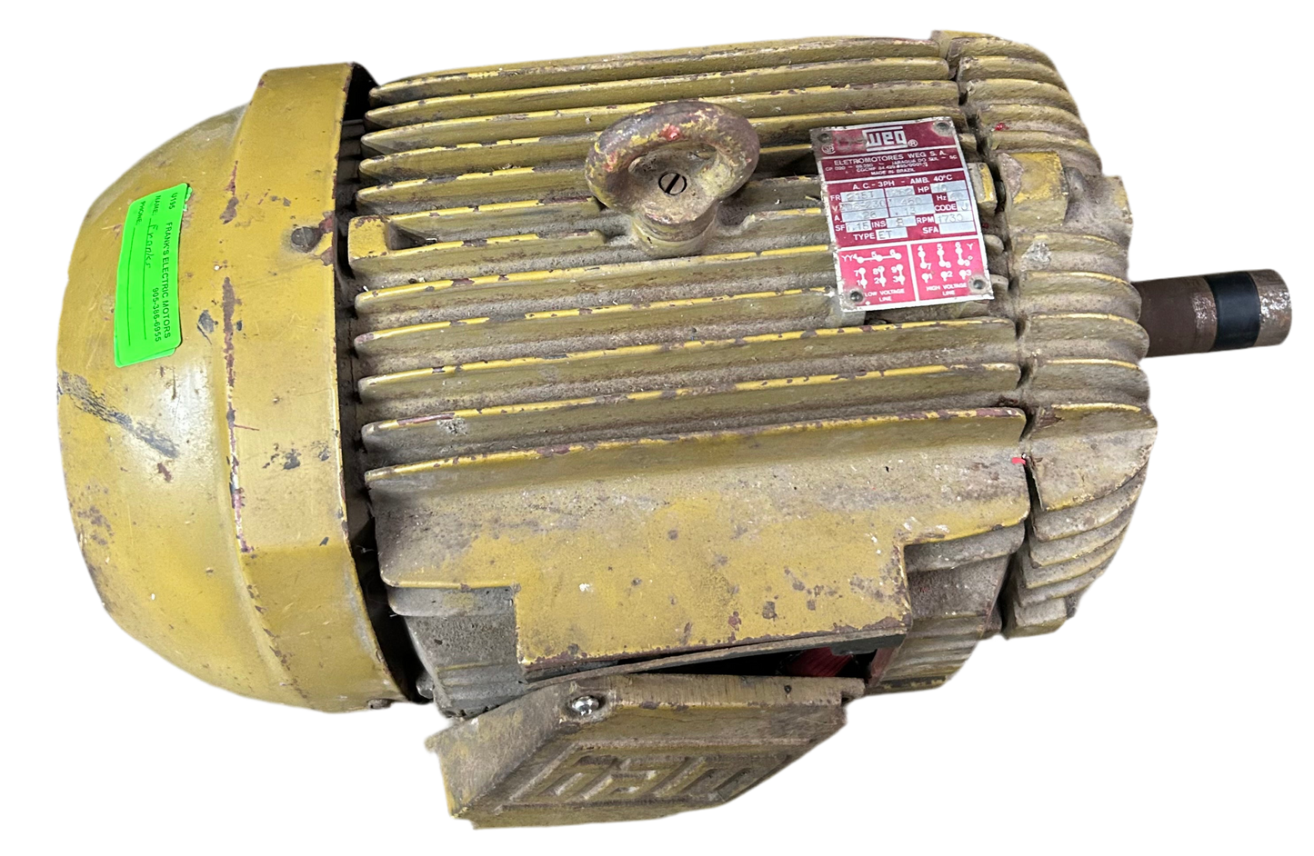 U195 - 10 HP 1730RPM 208-230/460V WEG TEFC