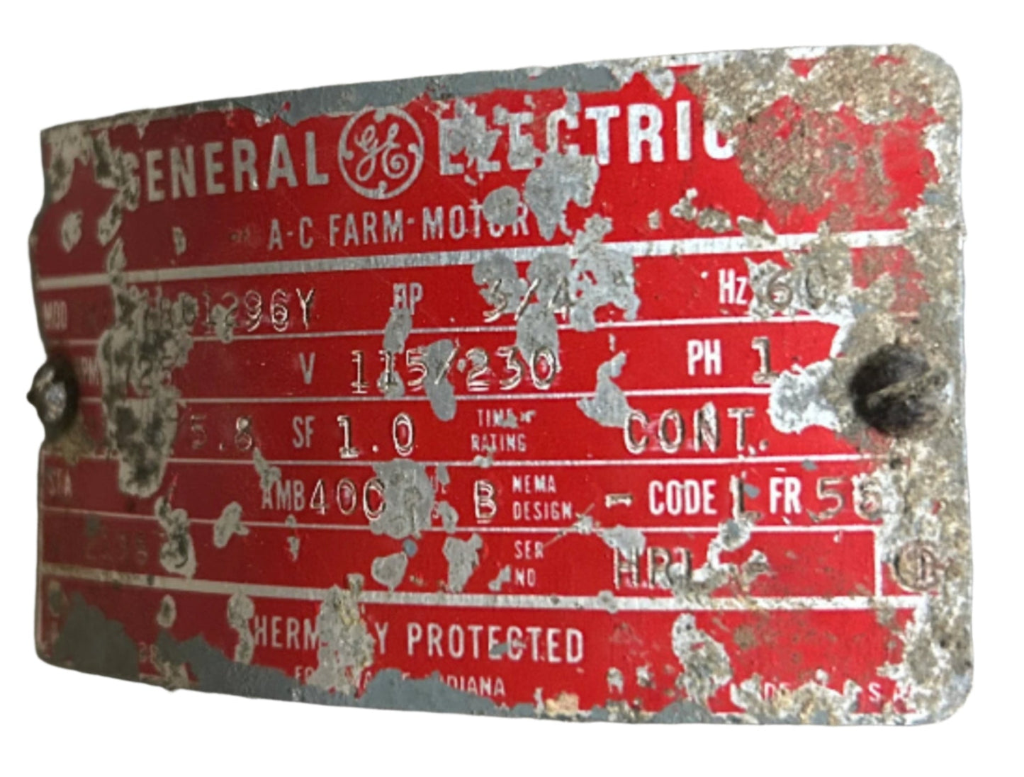 U32 - 3/4 HP 1725RPM 115/230V GE TEFC