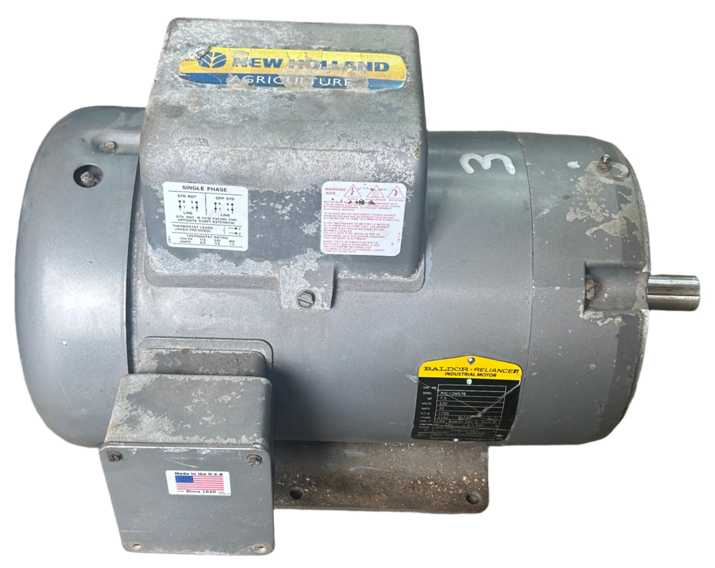U___ - 7-1/2 HP 1725RPM 230V Baldor TEFC