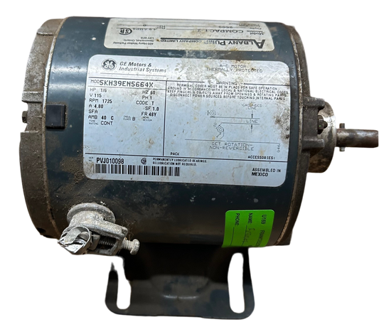 U169 - 1/6 HP 1725RPM 115V GE Furnace