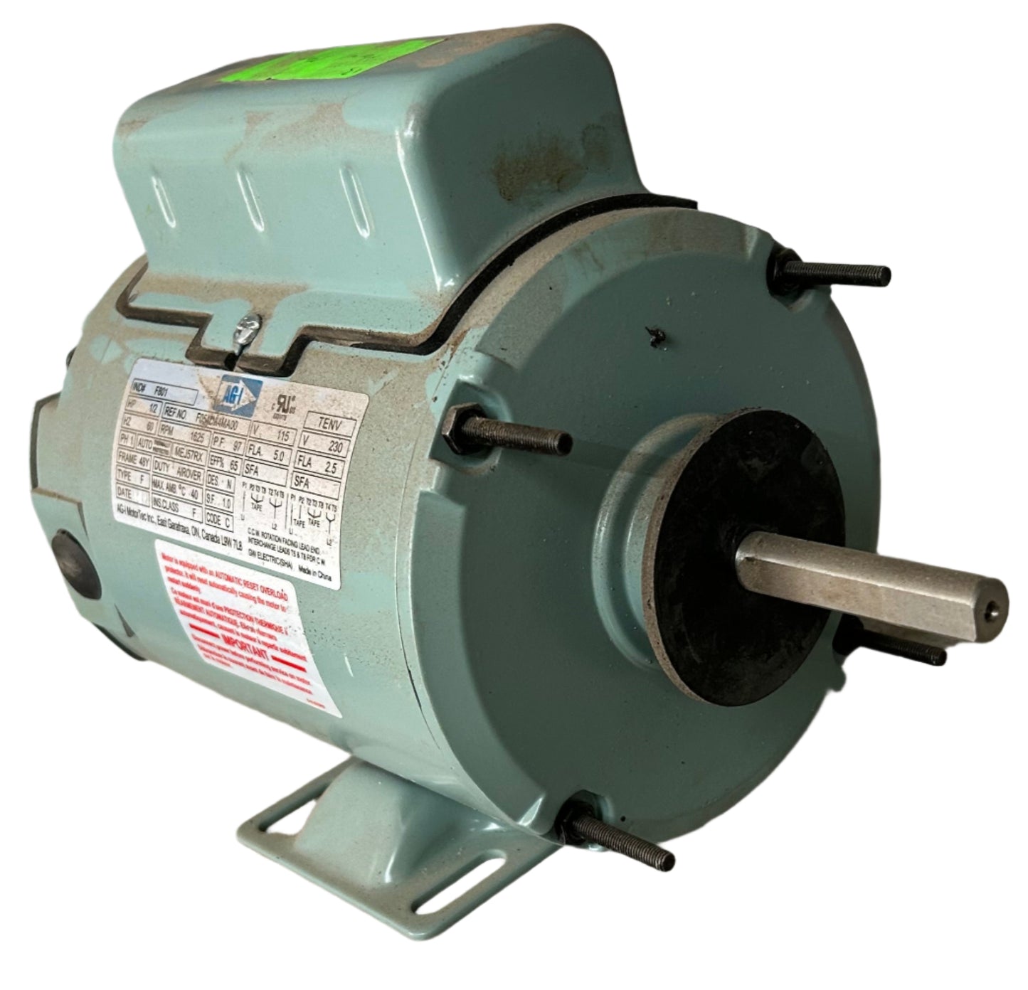 U13 - 1/2 HP 1625RPM 115/230V AG-I TENV