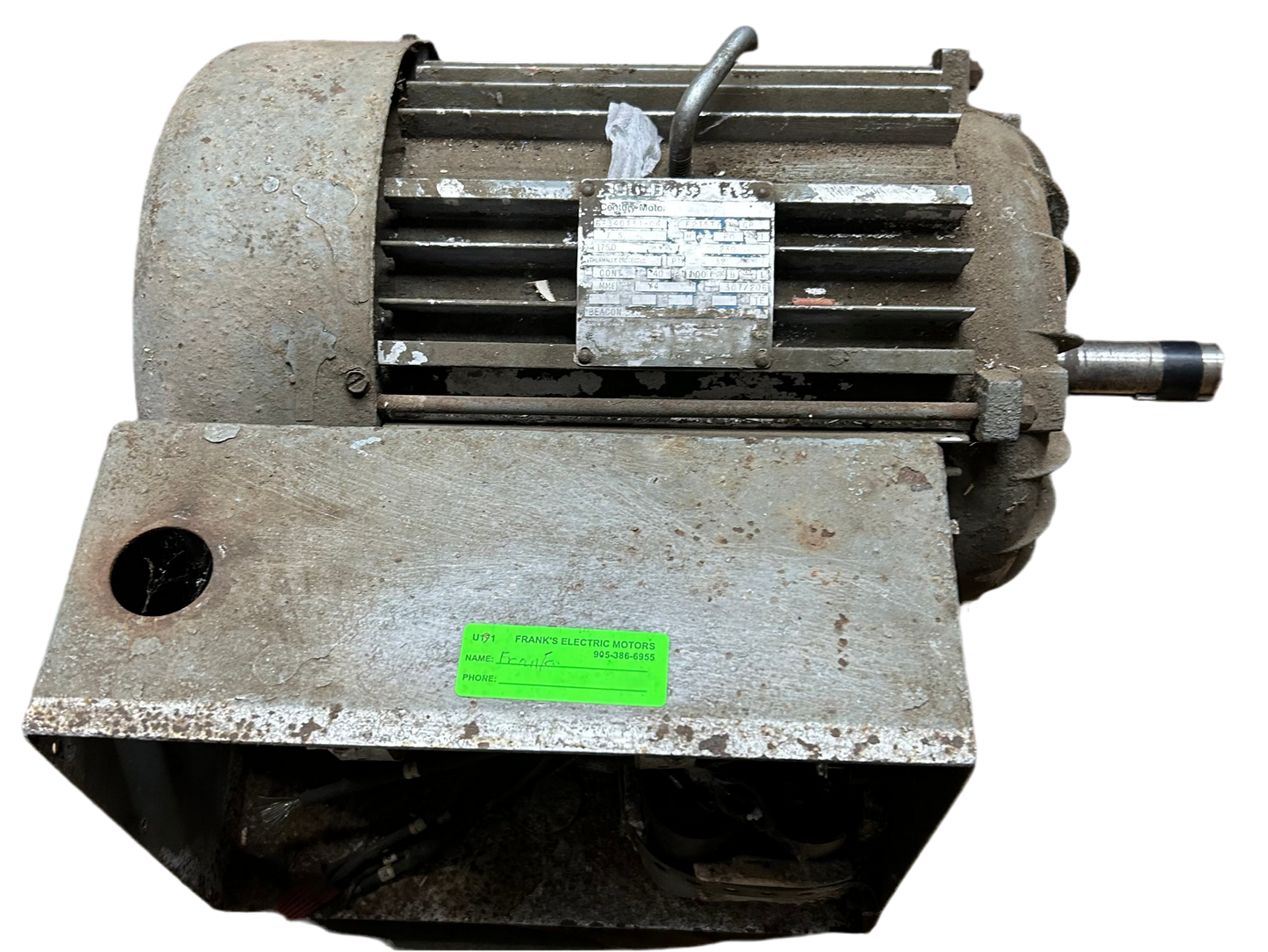 U191 - 7-1/2 HP 1750RPM 230V  TEFC