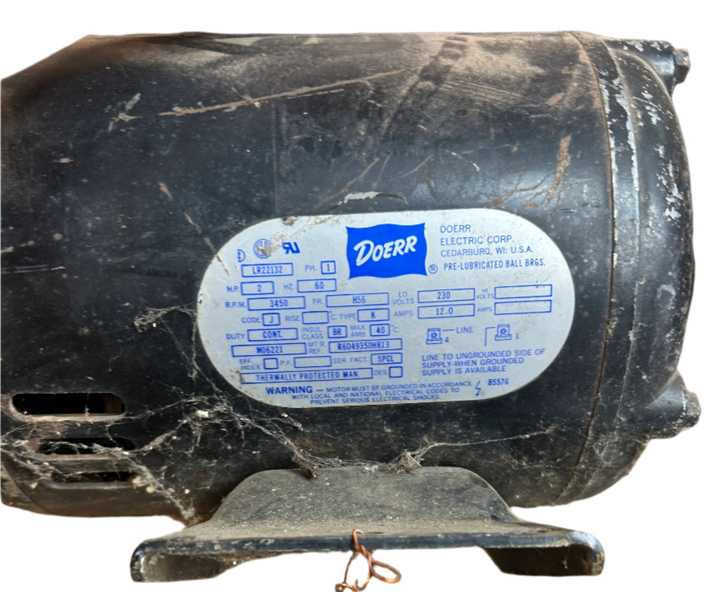U248 - 2 HP 3450RPM 230V Doerr ODP