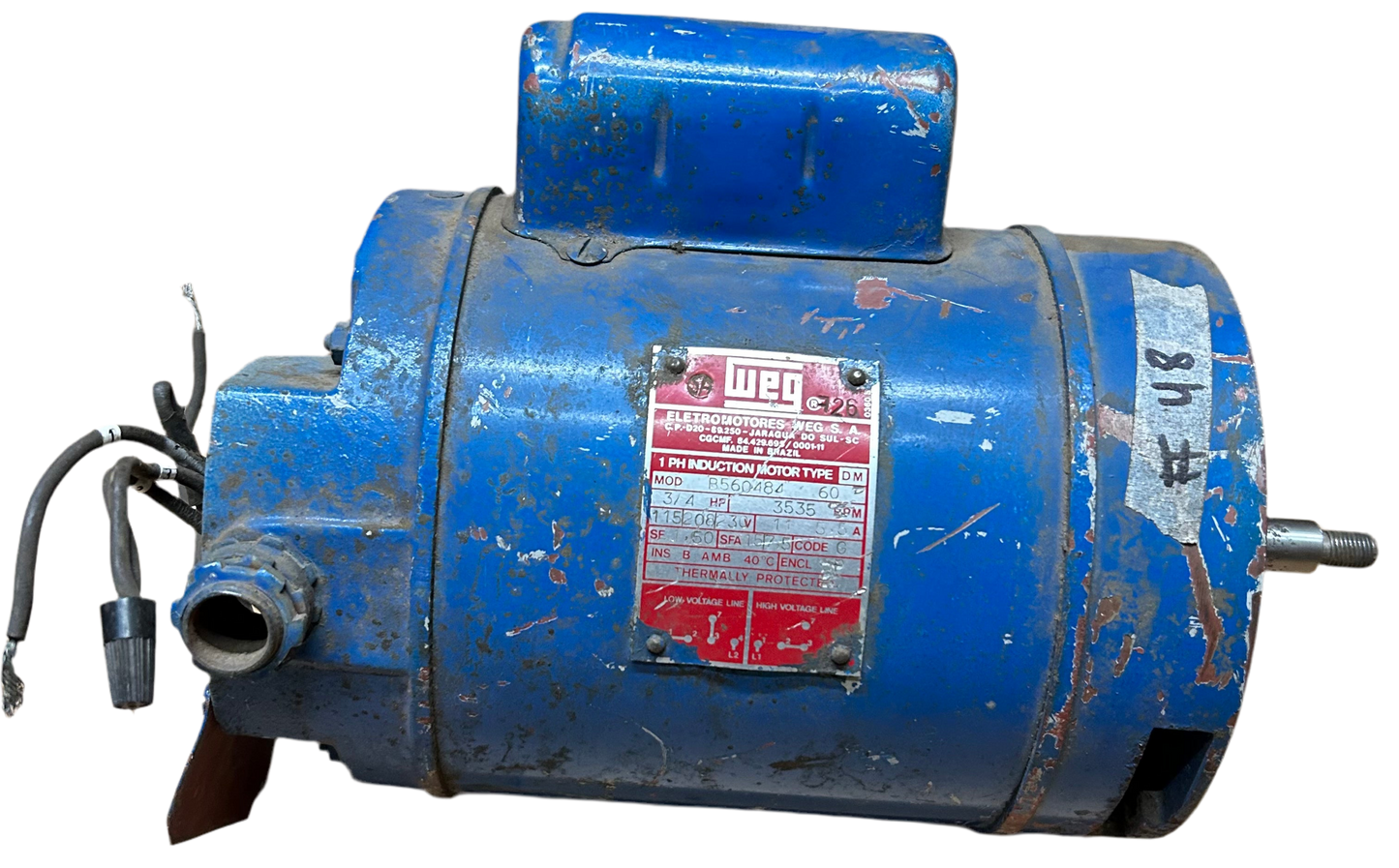 U48 - 3/4 HP 3535RPM 115/208-230V Weg DP Pump Motor