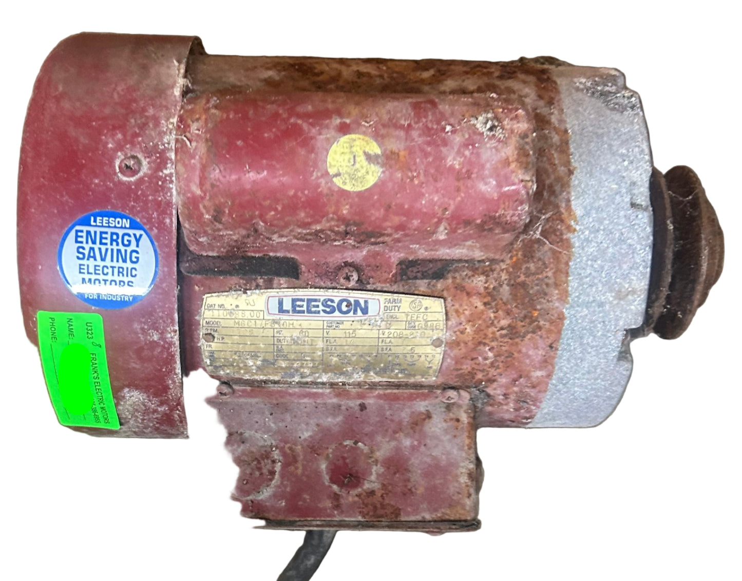 U323 - 1 HP 1725RPM 115/208-230V Leeson TEFC