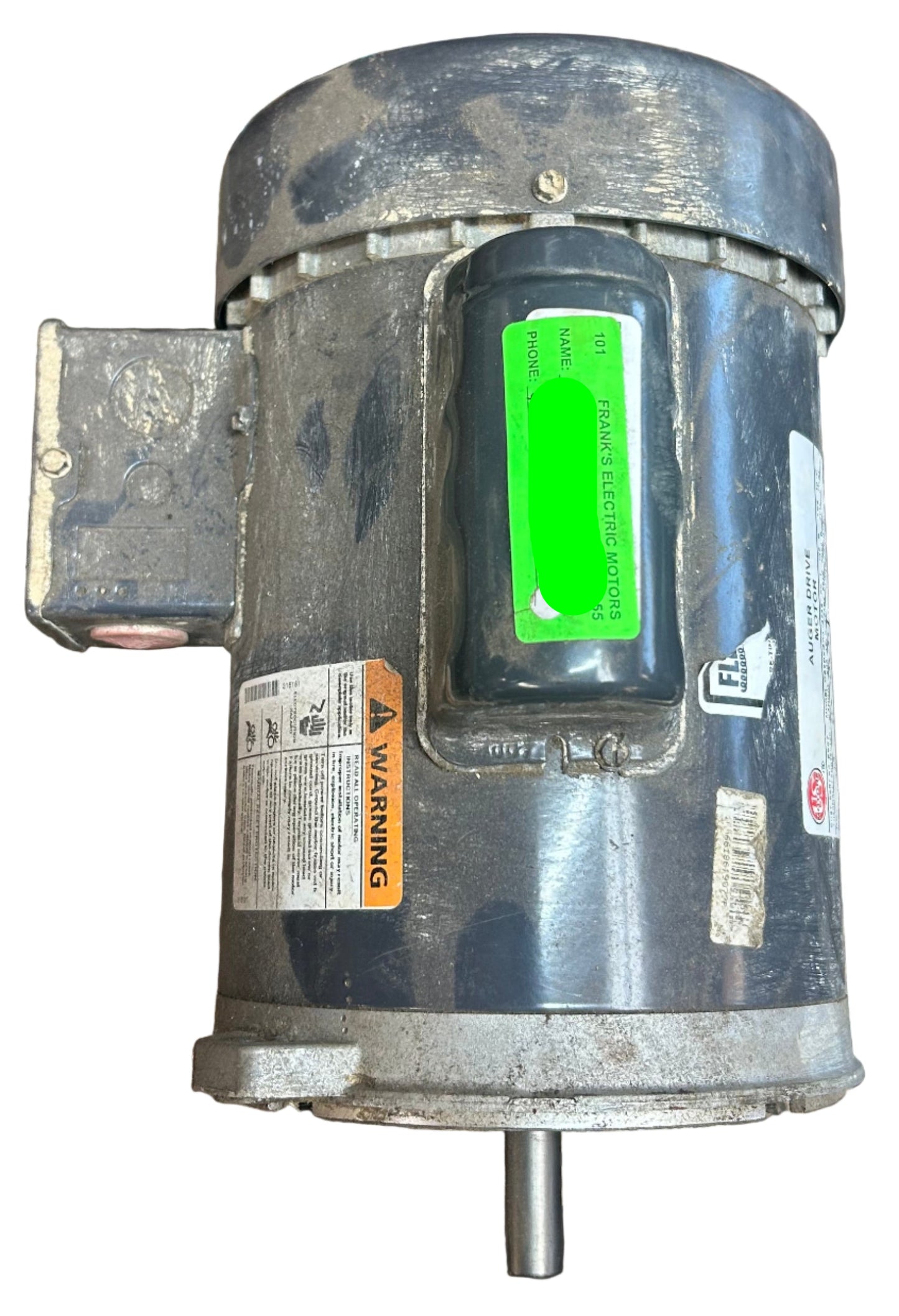 U101 - 1HP  115/208-230V Auger Drive Motor