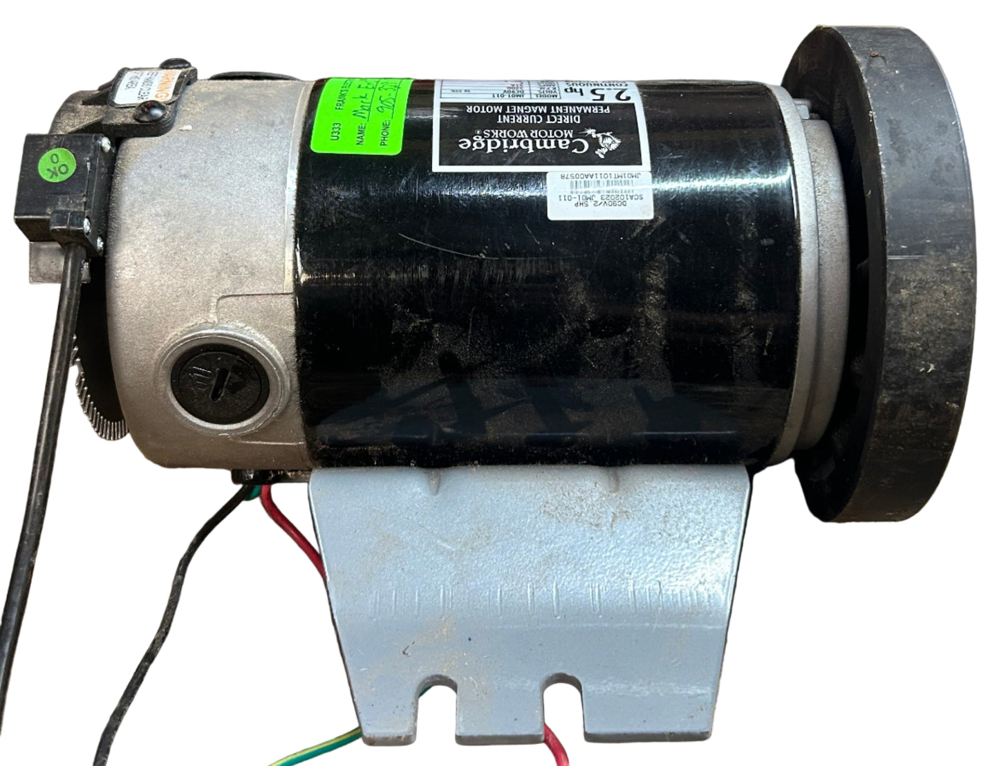U333 - 2 1/2 HP 3200RPM 90V DC Treadmill Motor