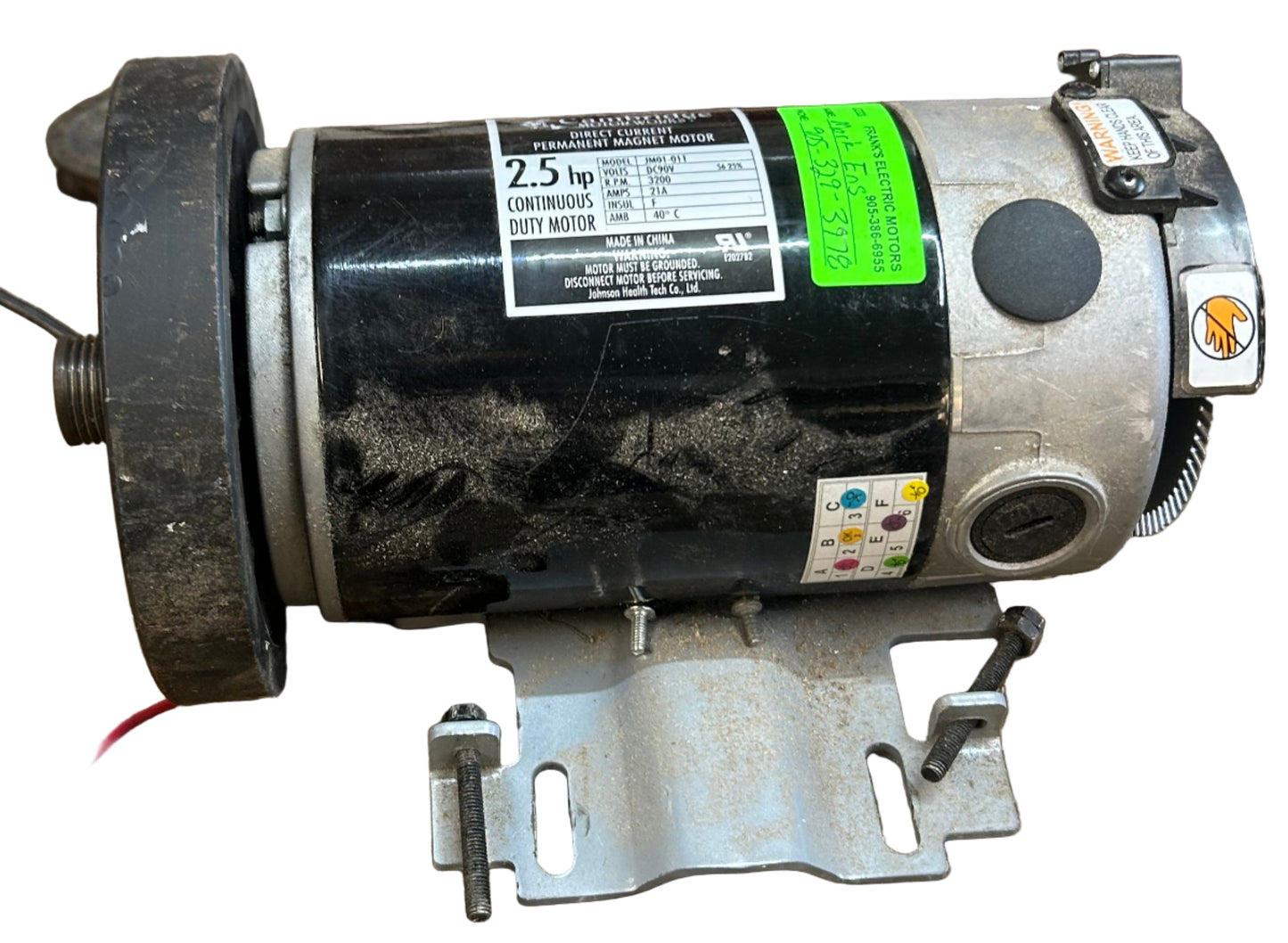 U333 - 2 1/2 HP 3200RPM 90V DC Treadmill Motor