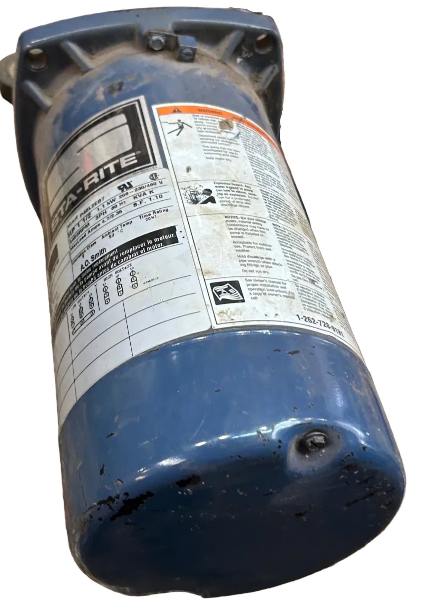 U362 - 1 1/2HP  208-230/460V  4.7/2.35