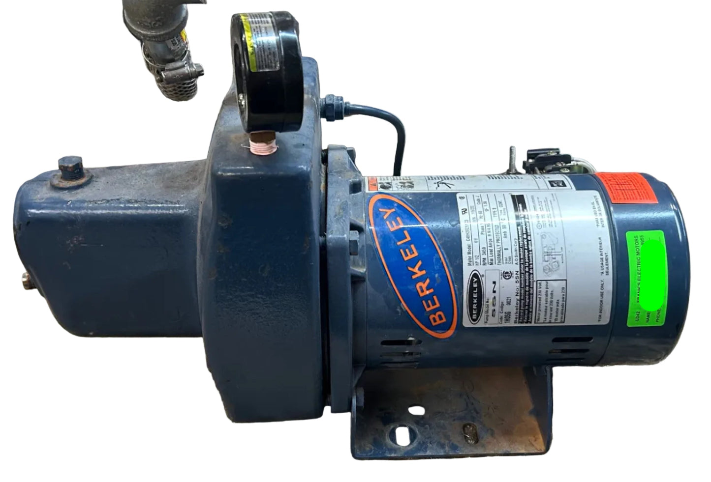 U342 - 1/2 HP 3450RPM 115/230V Berkley Pump