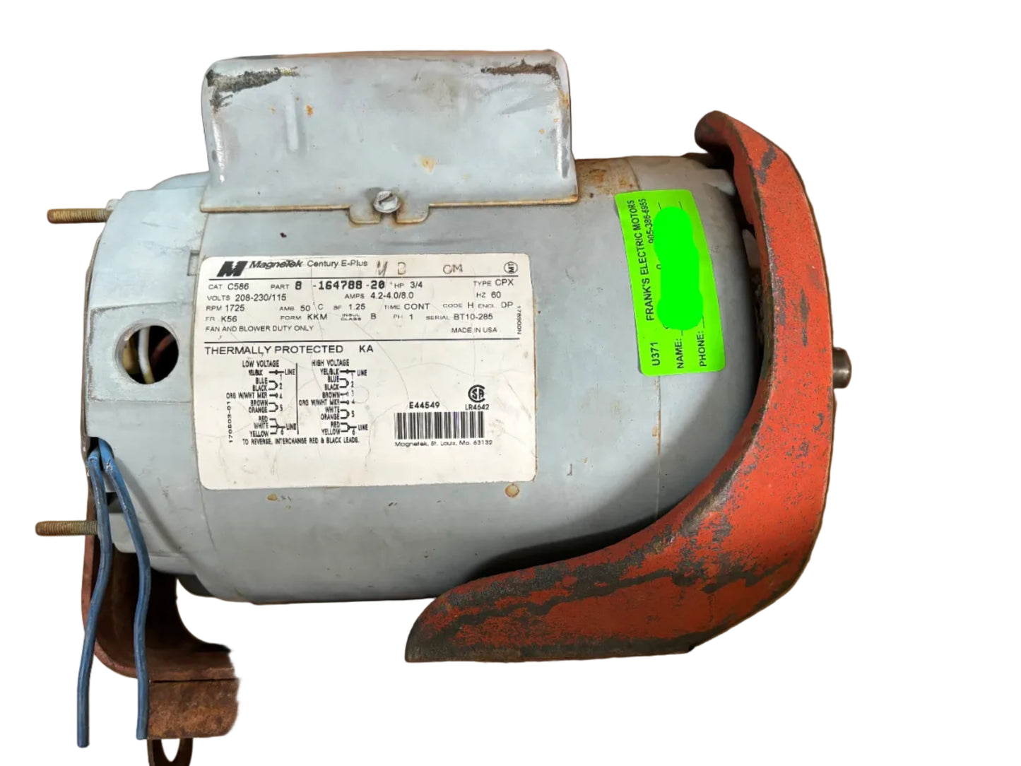 U371 - 3/4HP  208-230/115V  4.2-4.0/8.0AMPS
