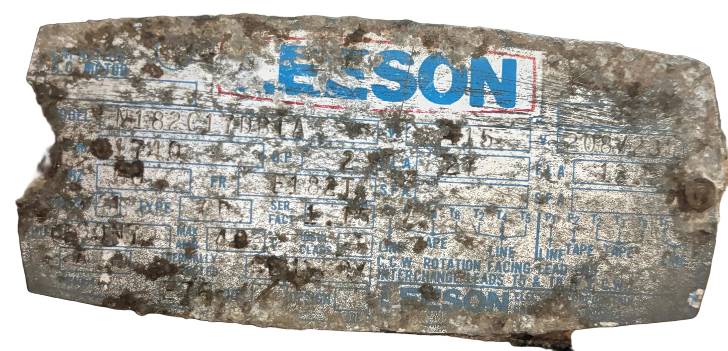 U376 - LEESON  2HP  115/208-230V  2.7/13.5AMPS