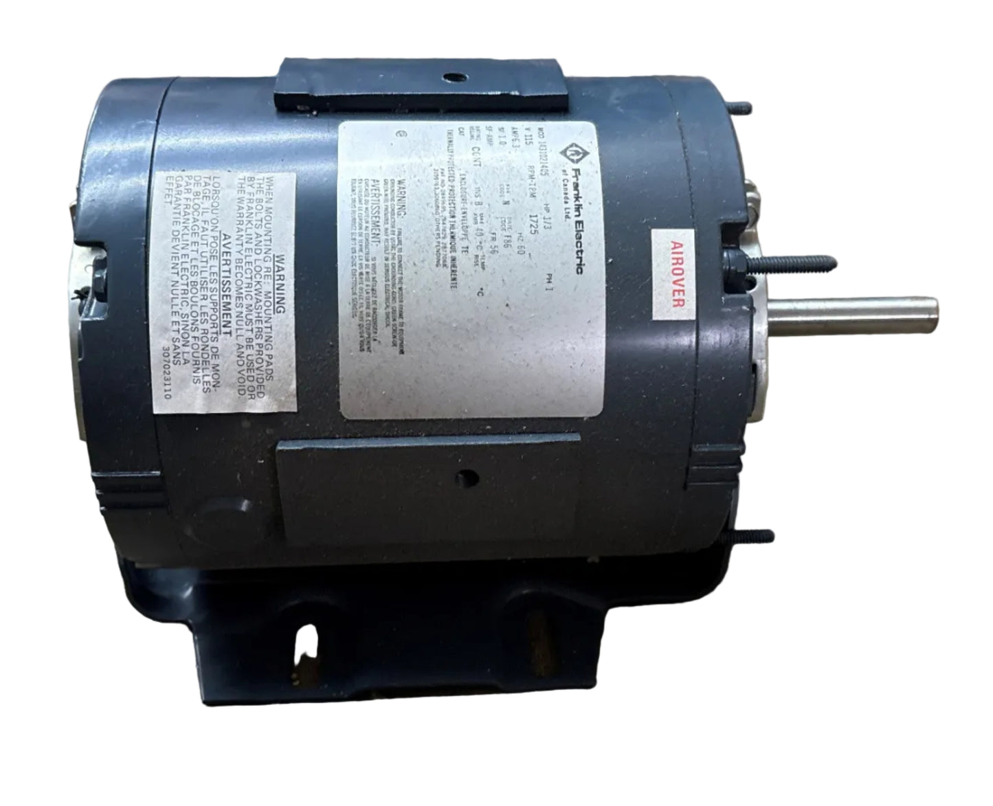 U416 - 1/3HP  115V  6.3AMPS