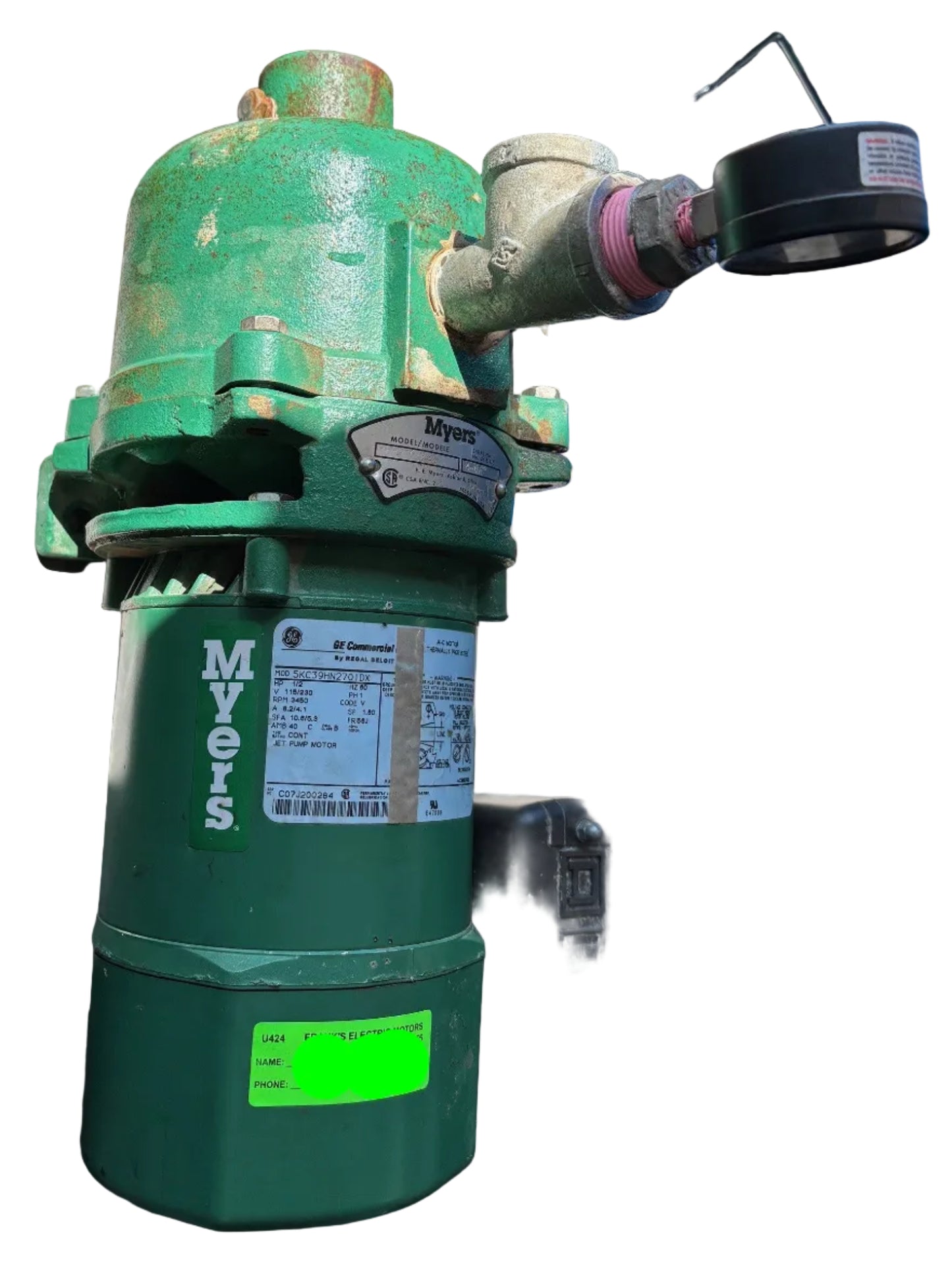 U424 - 1/2HP  115/230V  8.2/4.1AMPS