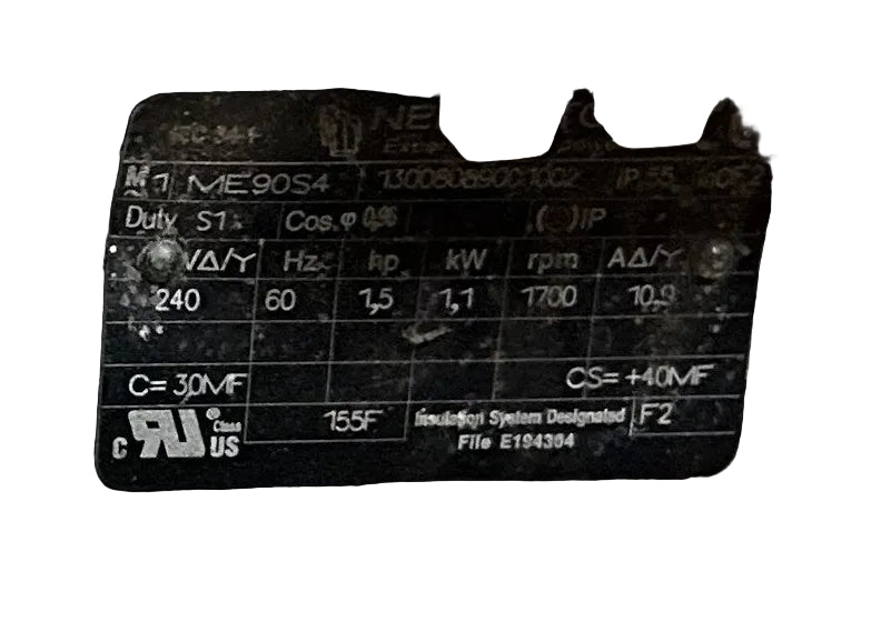 U426 - 1 1/5HP  240V  10.9AMPS