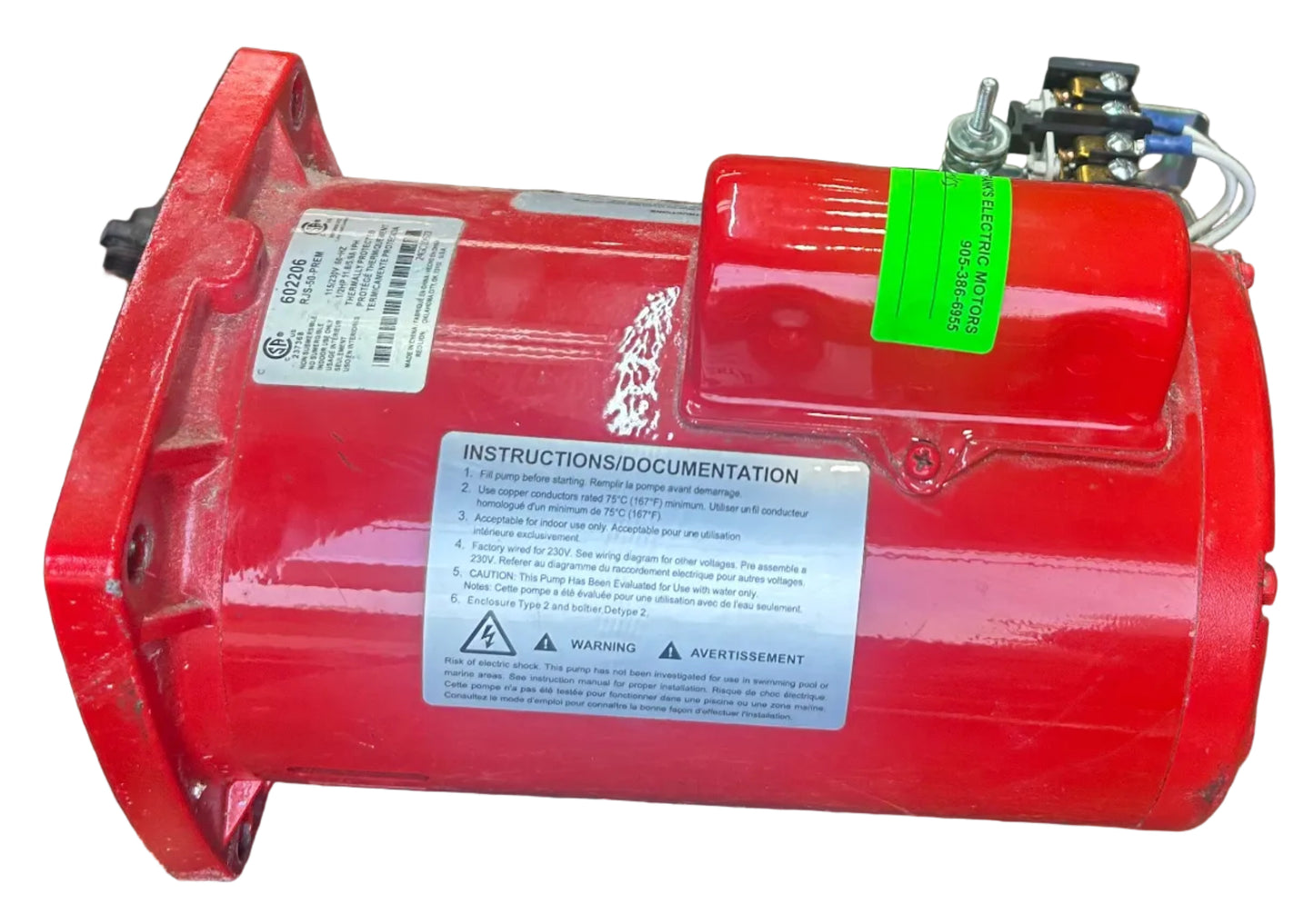U428 - 1/2HP  115/230V  11.8/5.9AMPS