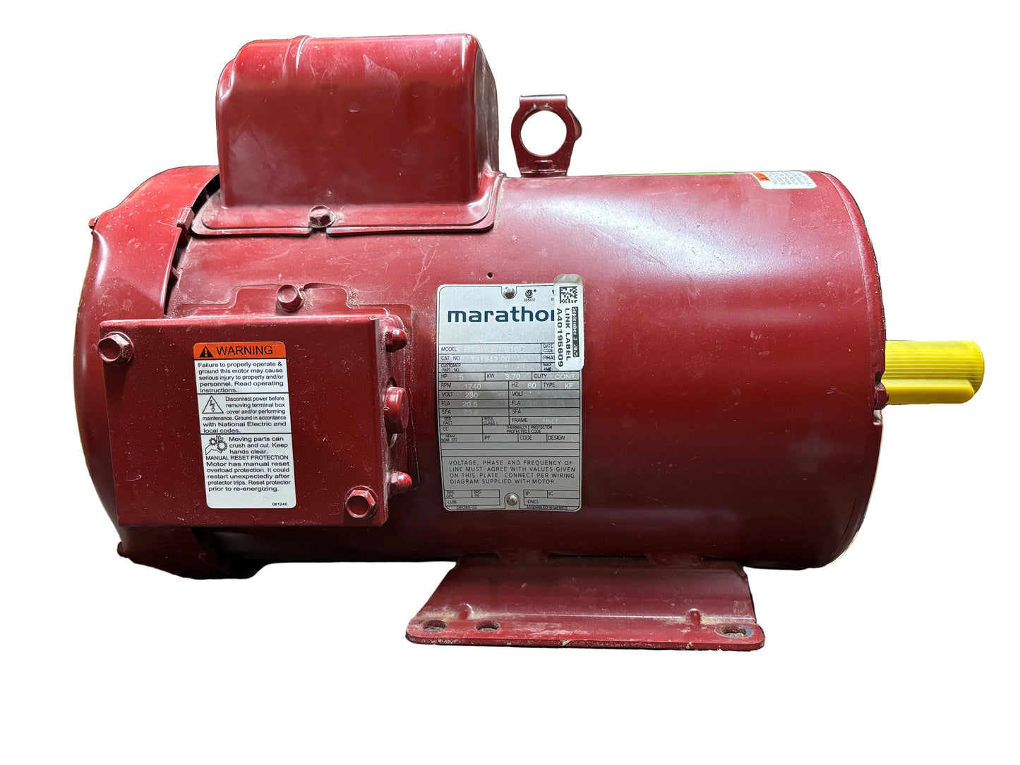 U434 - 5HP  230V  20.5AMPS