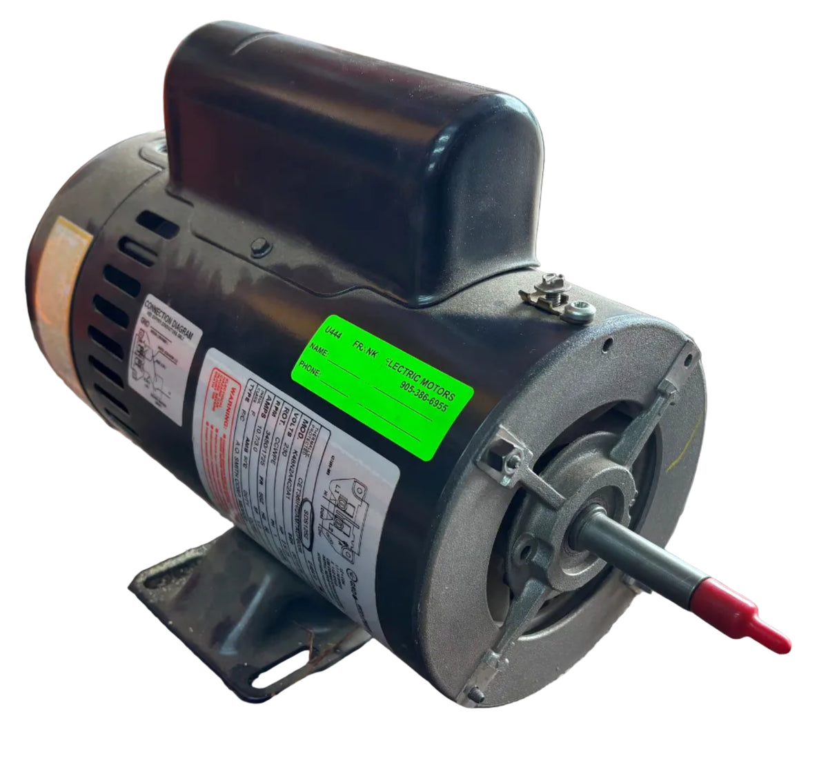 U444 - 2 1/2-1/4HP  230V  10.7/3.0AMPS  A.O. SMITH