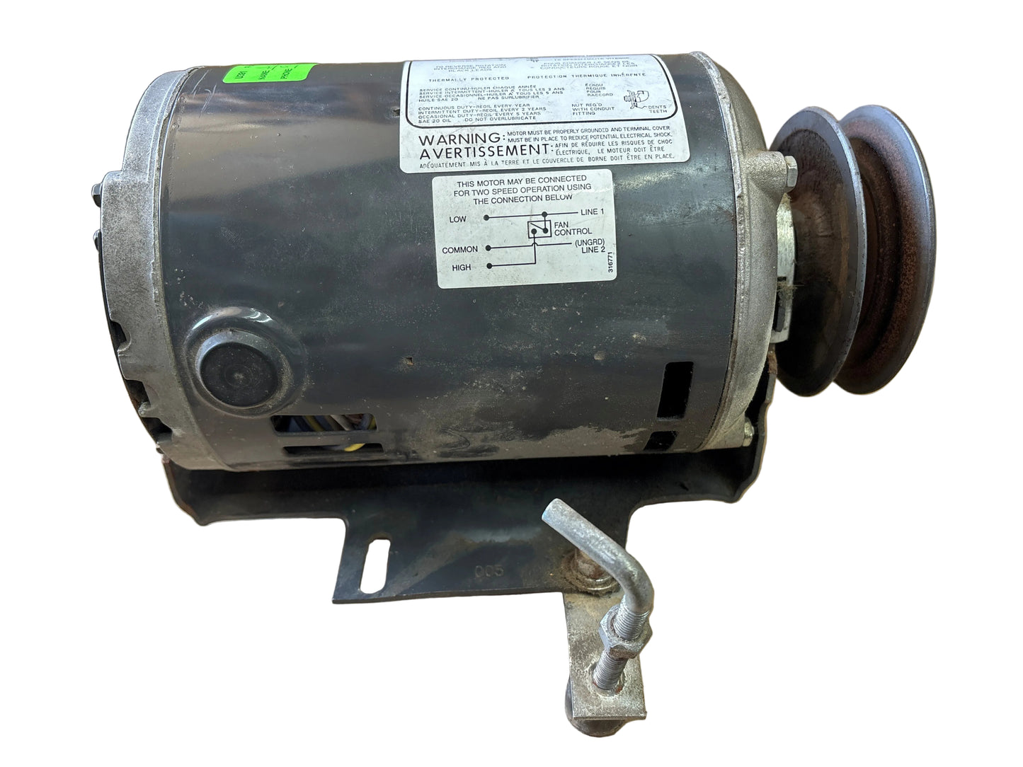 U391 - 1/3HP  115V  6.4/4.0AMPS