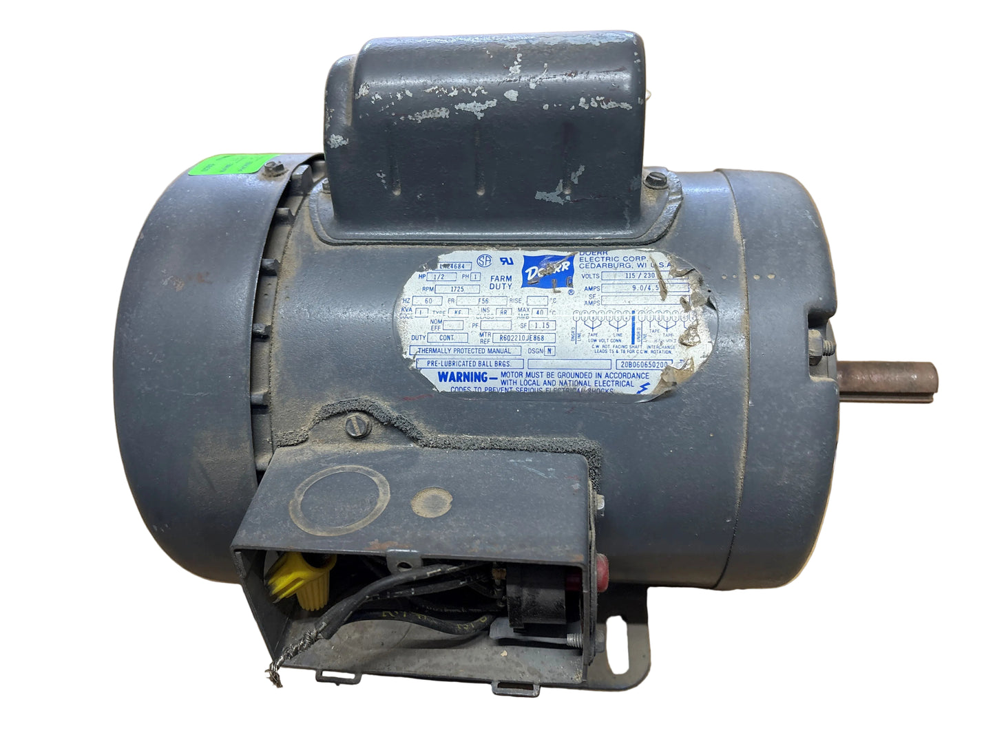 U393 - 1/2HP  115/230V  9.0/4.5AMPS