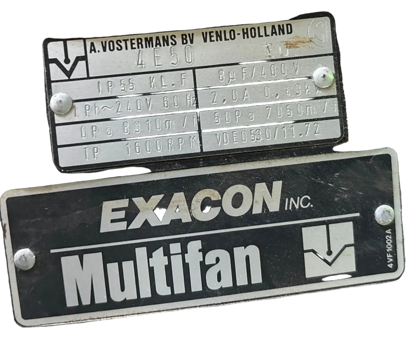 U396 - EXACON 1/2HP  240V  2.0AMPS