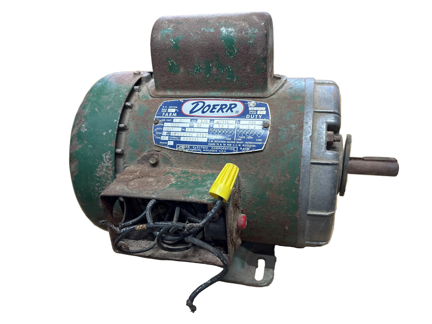 U401 - 3/4HP  115/230V  10.8/5.4AMPS